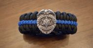  Thin Blue Line Medallion Edition Paracord Survival Bracelet
