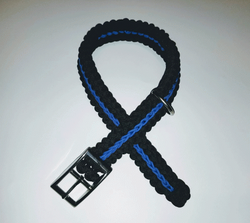 Thin Blue Line Police Adjustable Paracord Dog Collar